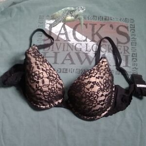 Aerie Black Floral Lace Bra